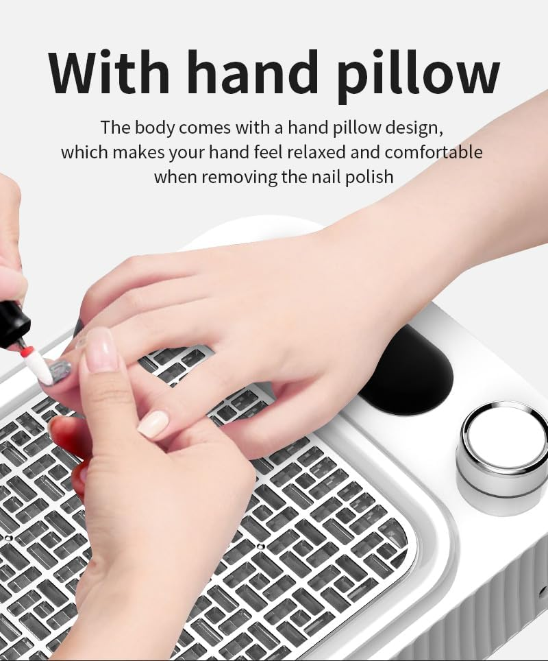 GASHIO&reg; Dust Extraction for Nails - Suction Nails - Efficient Nail Vacuum Cleaner - Professional Nail Vacuum Cleaner - Vacuum Cleaner for Gel Nails - Nail Dust Collector Dust Collector with Filter 80 image number 6