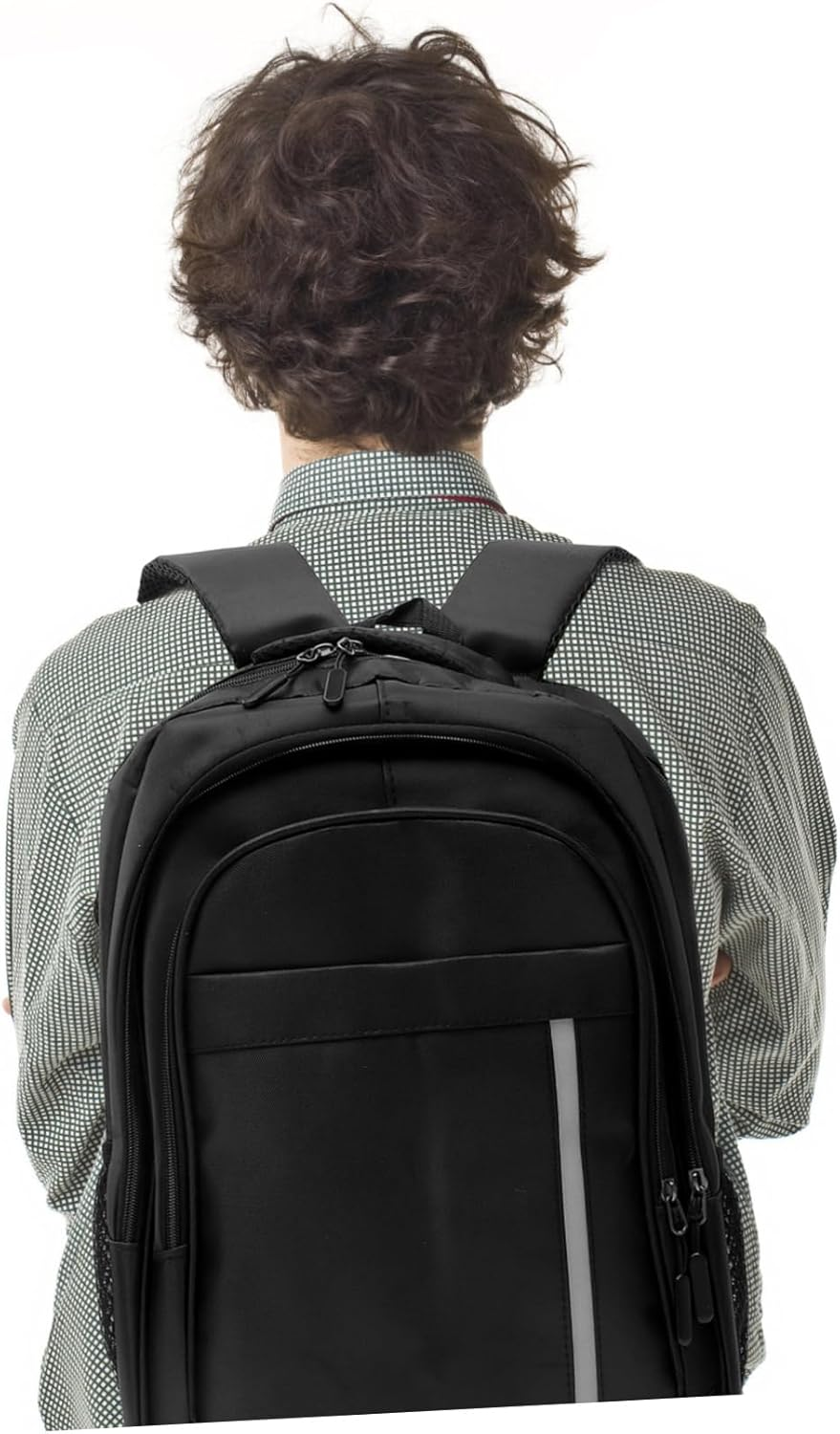 OSOLADY Oxford Cloth Black Backpack for Men, Business Laptop Travel Backpack with Large Capacity, Outdoor Shoulder Bag for Leisure, School and Work Random Style image number 2