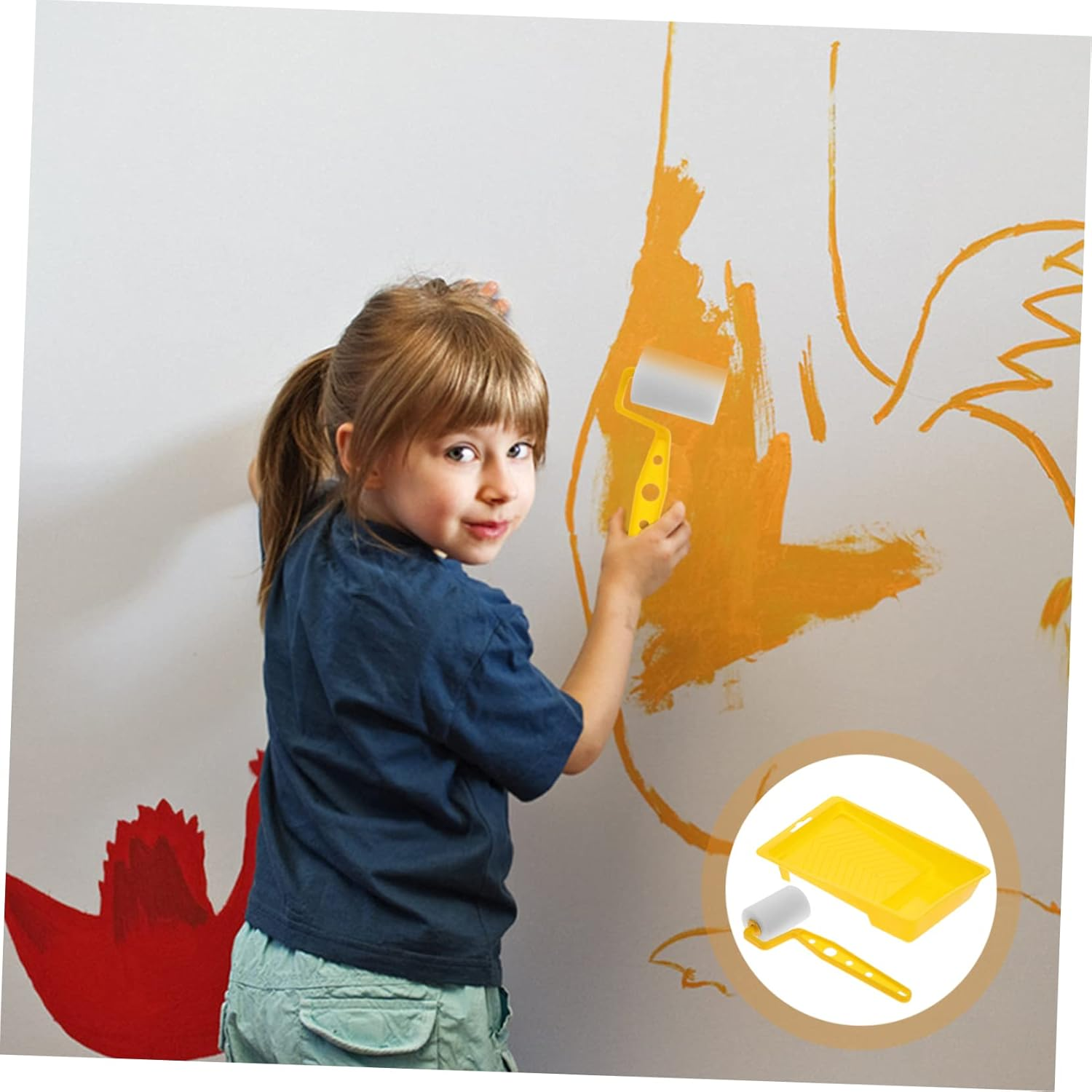 Bestonzon 2Sets Paint Rollers for Painting Walls DIY Painting Rollers Oil Paint for Home Furniture image number 3