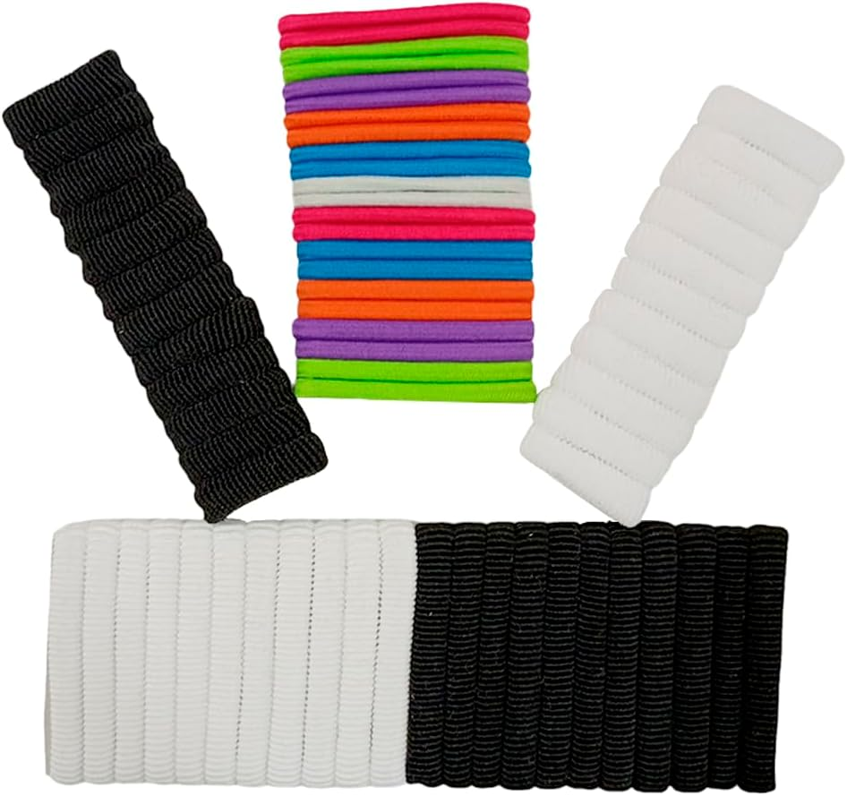 JYC CREATIVE Girls Hair Bobbles Scrunchies (Assorted, Pack of 70) image number 2