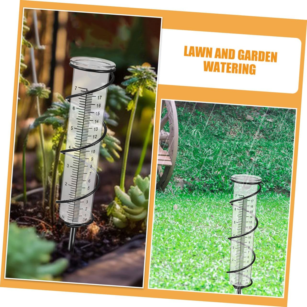 Jojofuny 2Pcs Plastic Rain Gauge Tubes Replacement for Outdoor Garden Lightweight Portable Rainfall Measurement Tools with Clear Visible Markings for Accurate Weather Tracking image number 4