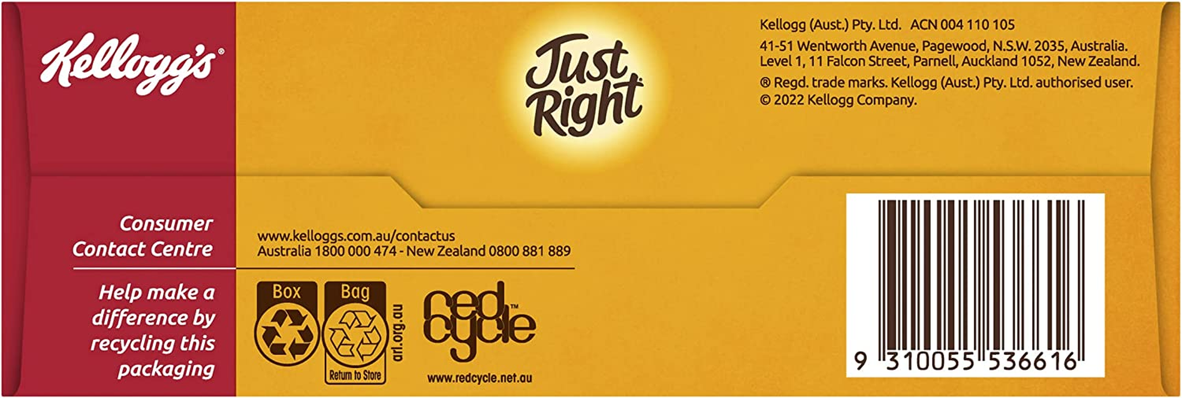 Kellogg'S Just Right Original 460 G image number 1