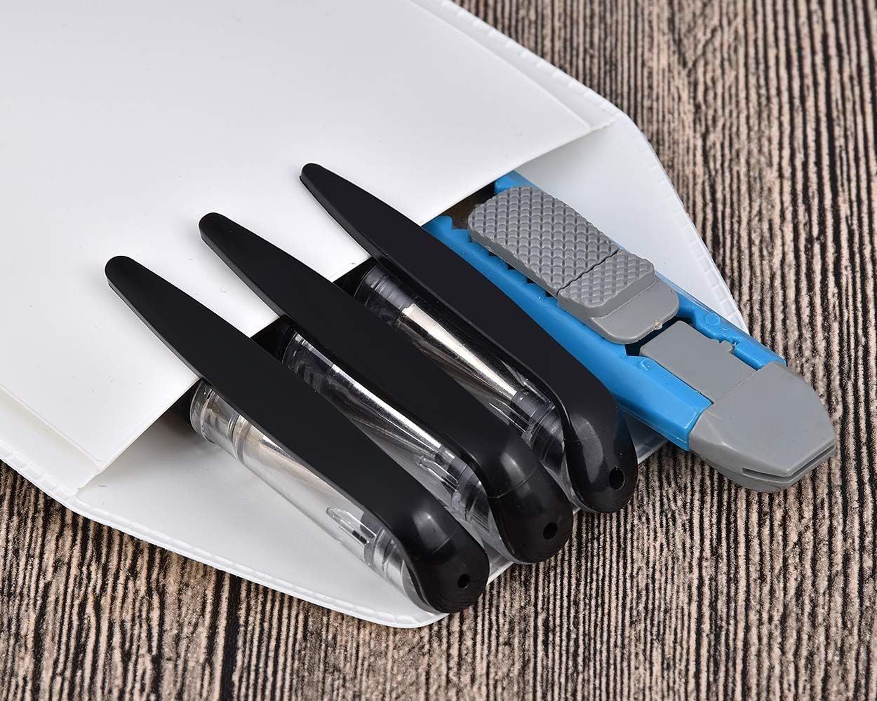 DS. DISTINCTIVE STYLE Shirt Pocket Protector 10 Pieces PVC Pocket Protectors for School Hospital Office Supplies (White) - Clear image number 5