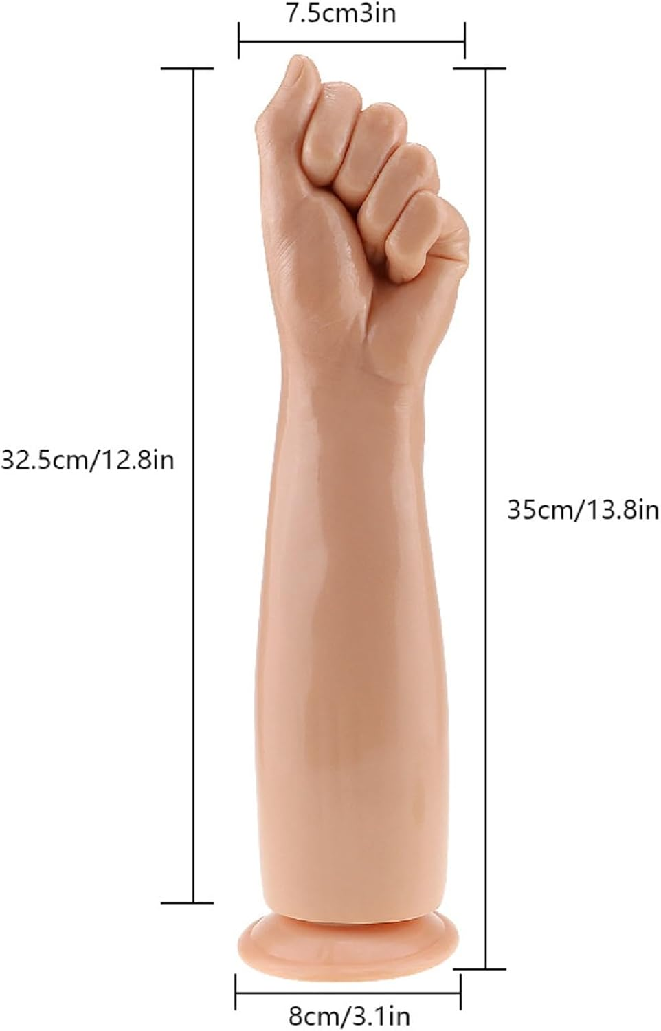 Huge Clenched Fisting Dildo, Extra Large Fist Dildo Anal Plug, Realistic Hand Dildo with Suction Cup G-Spot Vaginal Masturbation HUGE Monster Fisting Sex Toy (Black) image number 1