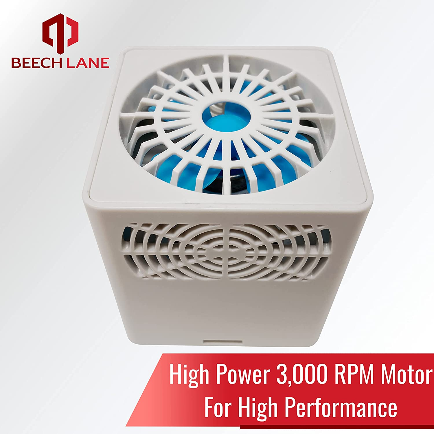 Beech Lane RV Fridge Fan, Patented, High Power 3,000 RPM Motor, Easy on and off Switch, Multiple Side Vents Increase Airflow, Durable Construction, Efficiently Cools Refrigerator (Natural)