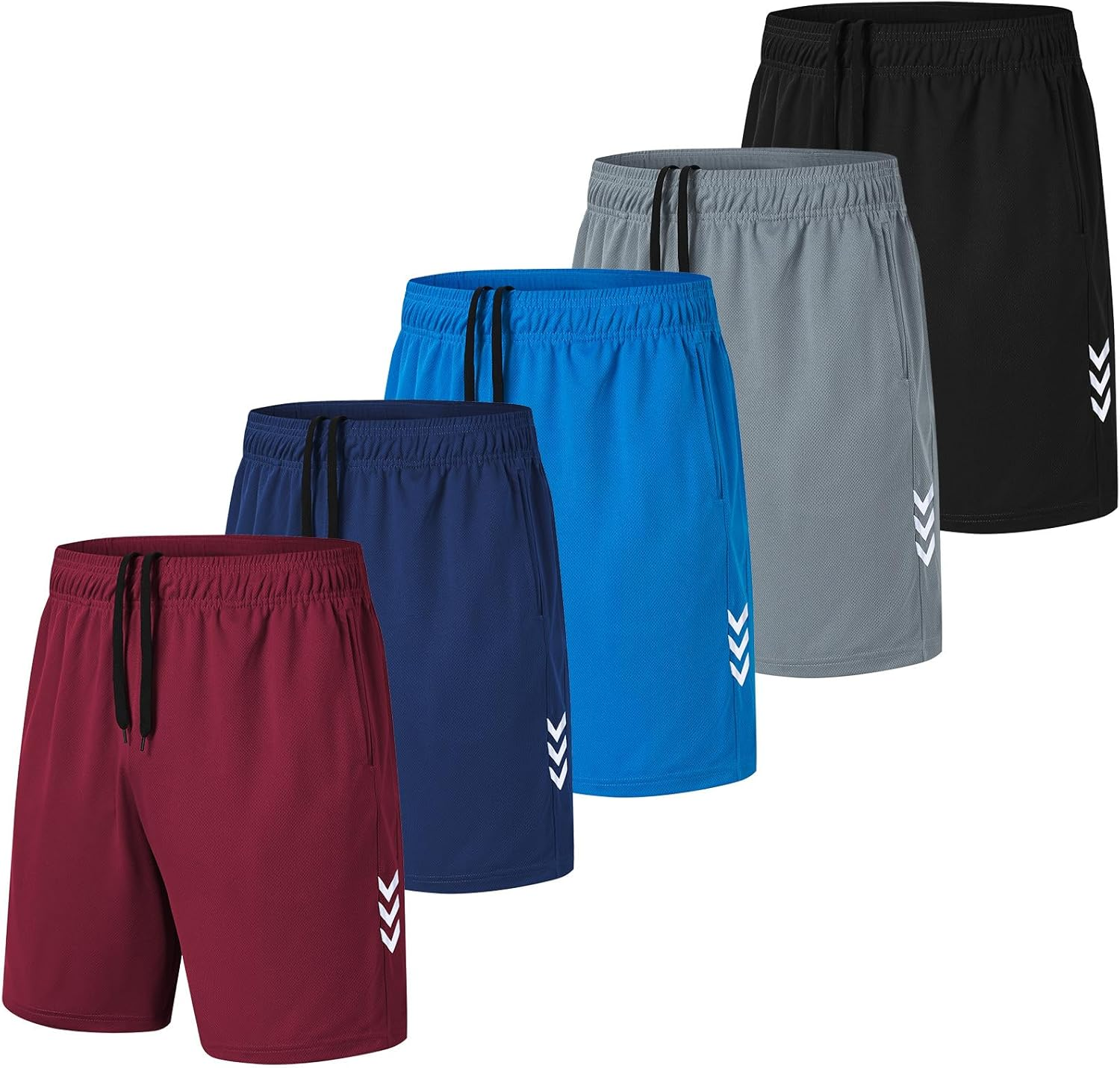 Gym Shorts for Men Quick Dry 3 Pack Running Shorts Fitness Sports Adult Pants Soft Breathable with Pockets