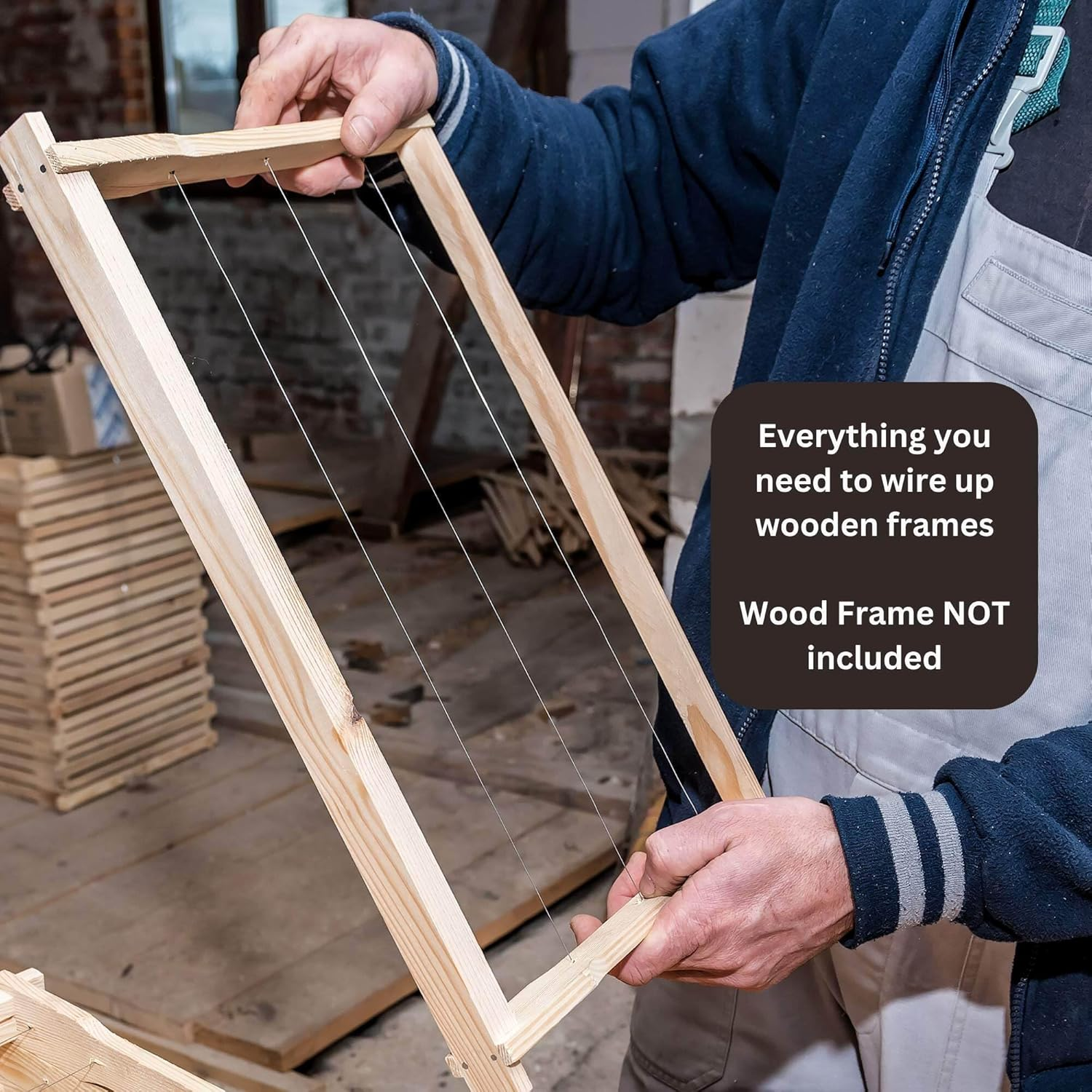 Beekeeping Kit - Wiring Board + 500G Wire + Crimper + 1000 Bee Frame Eyelets image number 3