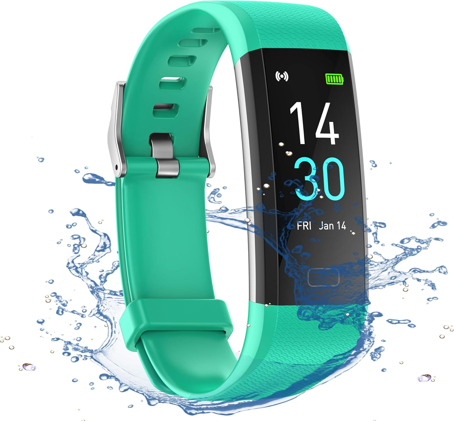 Septoui Fitness Bracelet Tracker with Heart Rate Monitor Blood Pressure Fitness Watch Waterproof IP68 16 Sports Modes Pedometer Calorie Counter Heart Rate Monitor Activity Tracker Women Men Children