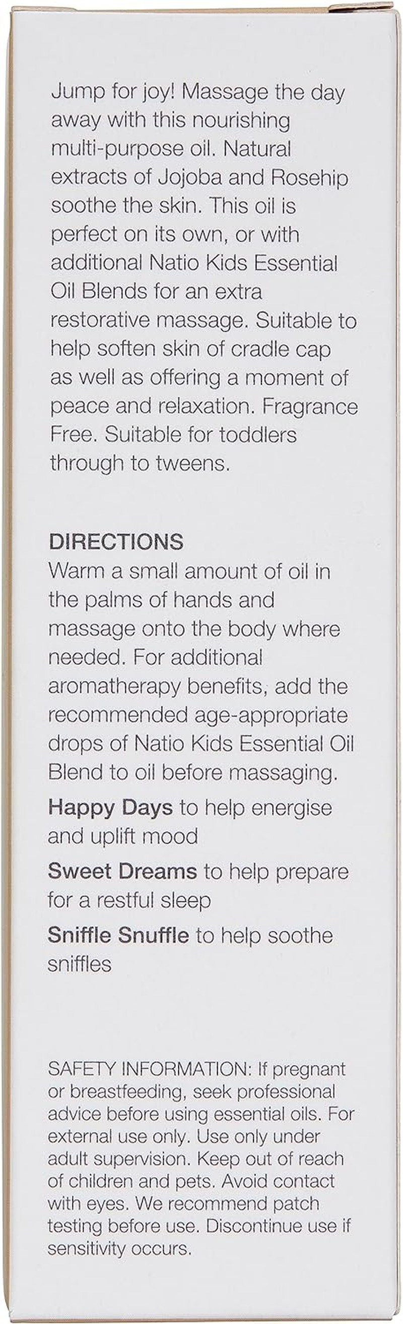 Natio Australia Kids Magical Wonder Oil 125Ml - Nourishing Massage Oil for Toddlers - Nourishing Essential Oil Massage Oil for Kids - Jojoba & Rosehip Oil - Made in Australia image number 3