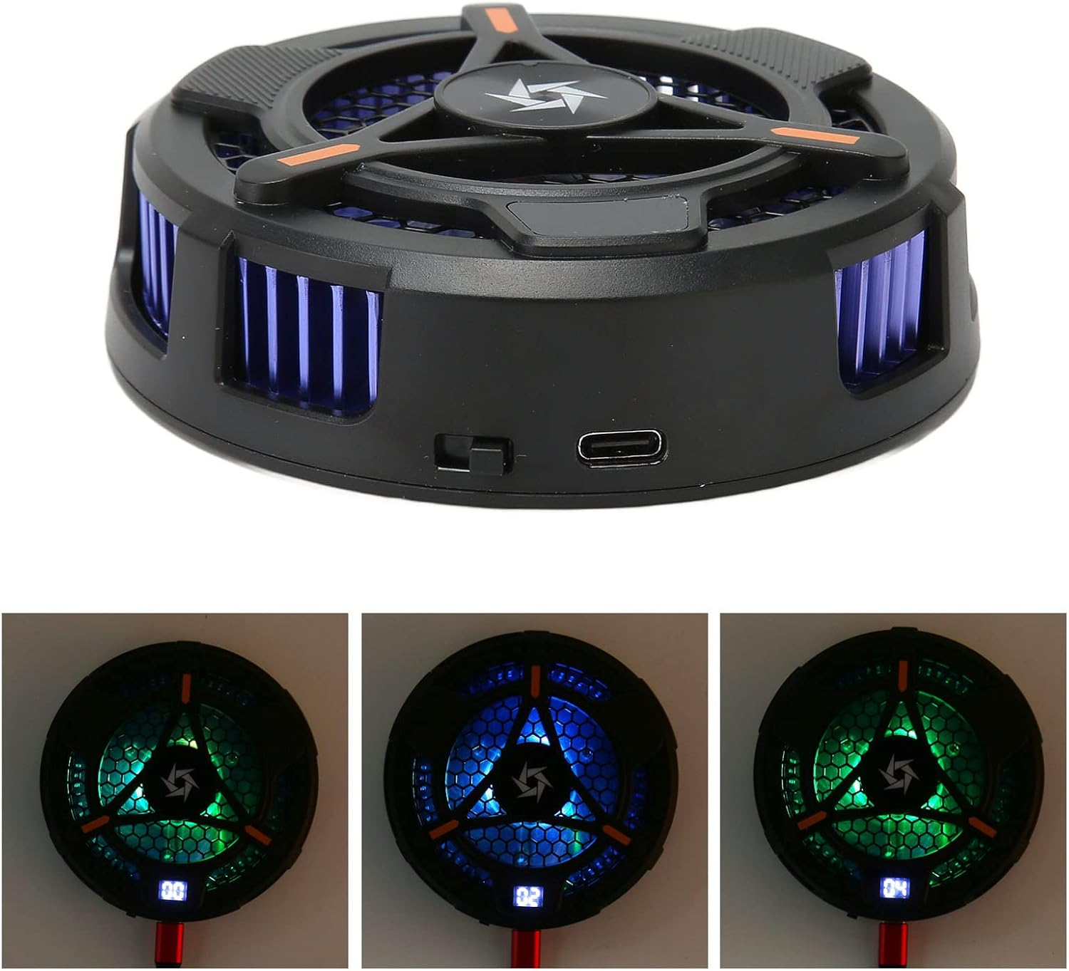 Magnetic Tablet Cooler, Cell Phone Cooler Phone Cooling Fan with Adjustable Two Levels, Portable Cell Phone Radiator Tablet Cooling Fan for Gaming image number 4