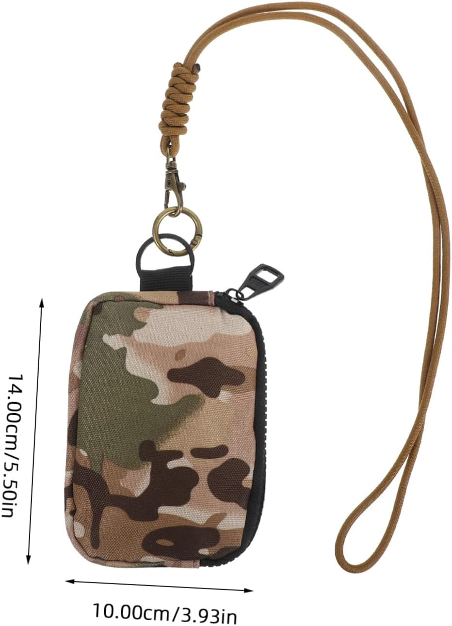 Mobestech Outdoor Leisure Lanyard Bag Portable Coin Purse Pocket Organizer for Credit Card Id Card Keys Jewelry Storage Bag image number 1