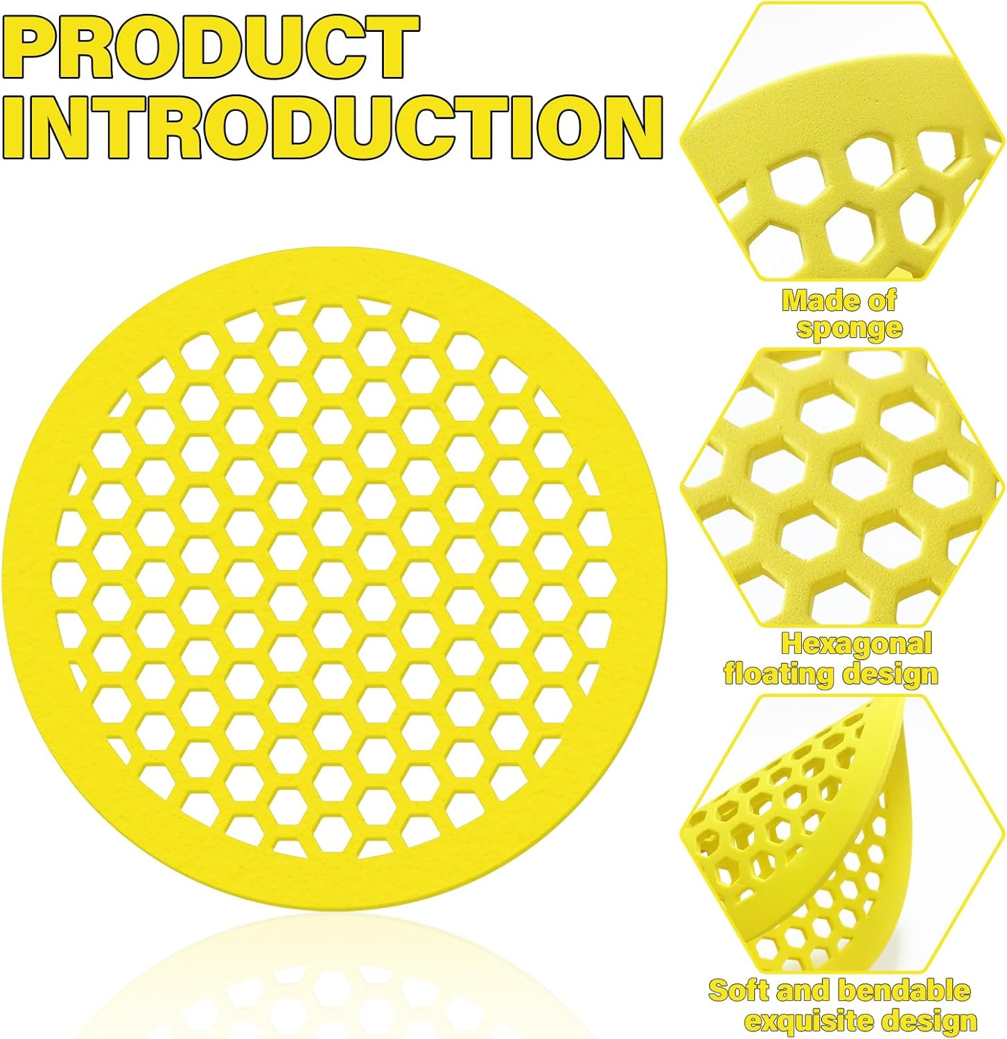 WELANE Bee Drinking Station, Yellow Floating Bee Island for Bathing, Feeding, Outdoor Garden Decor (20Cm/7.87In) image number 3