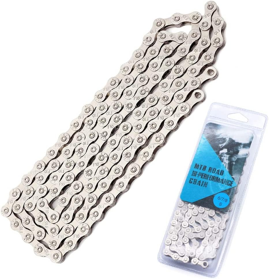 6/7/8-Speed Bicycle Chain Adjustable Cycle Bike Chain 1/2 X 3/32 Inch 116 Links for Mountain Road Cycling (4.9Ft) image number 4