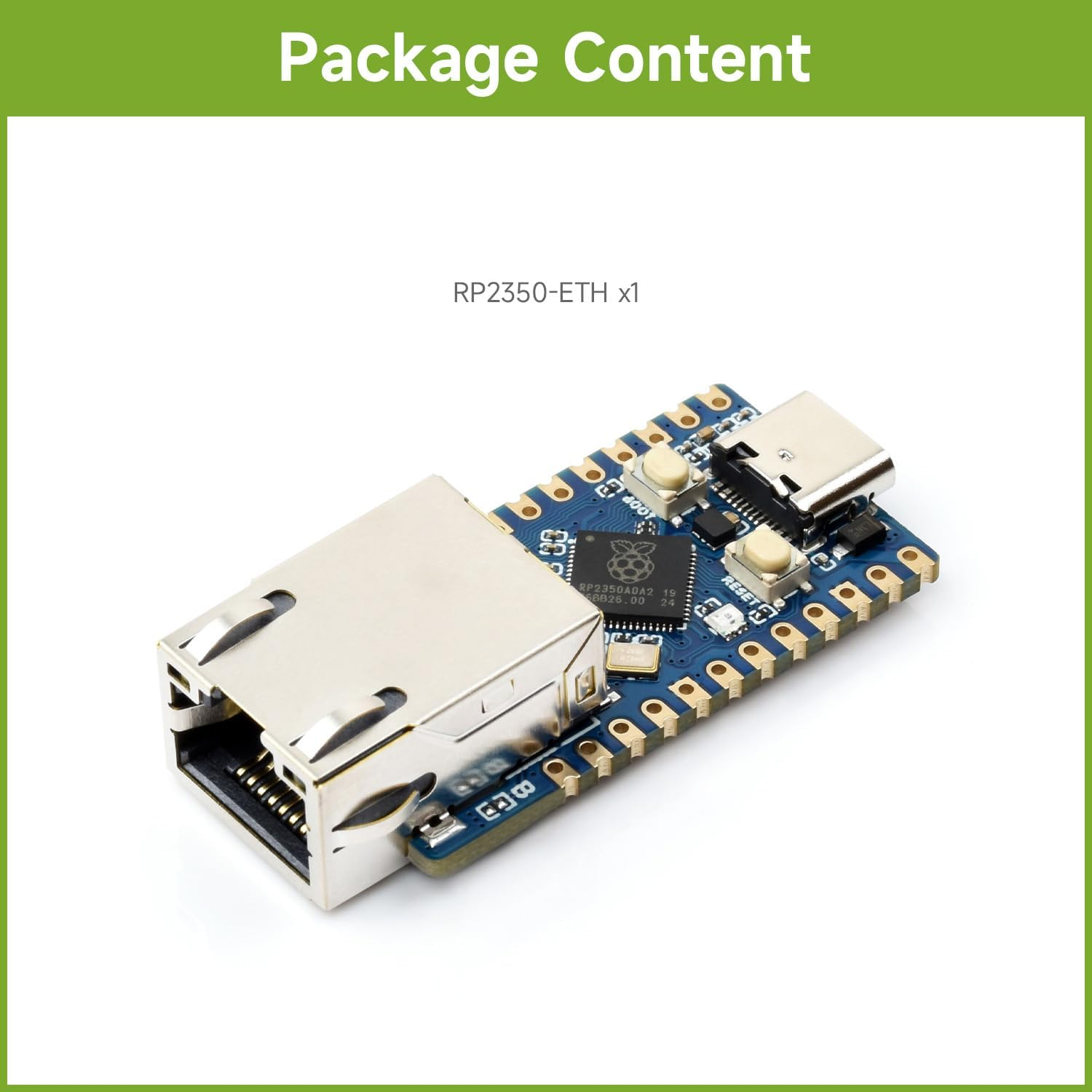 Waveshare RP2350-ETH Mini Development Board, RP2350 Ethernet Port Module, Raspberry Pi Microcontroller Development Board, Based on Official P2350 Dual-Core & Dual-Architecture Microcontroller image number 6