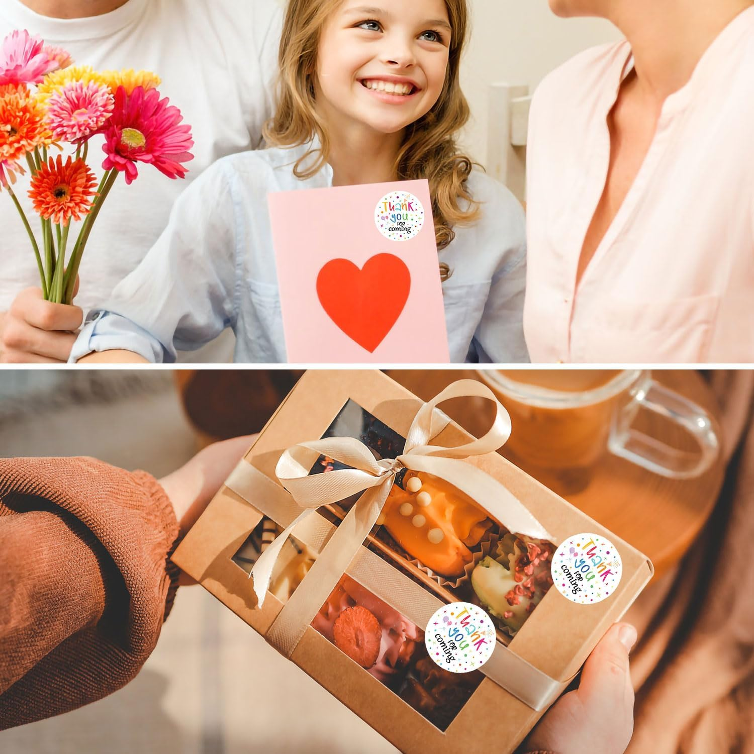 120Pcs Thank You Sticker, 1.6 Inch round Adhesive Celebrating Appreciation Label Gratitude Decal for Baby Wedding Bridal Shower Birthday Party Favor Envelopes Seal Gift Packing (Thank You for Coming) image number 2