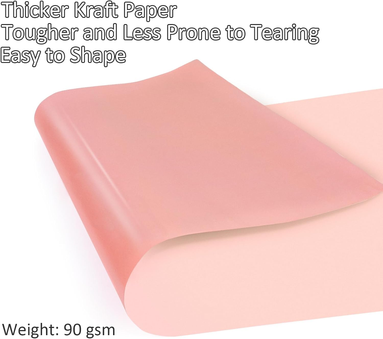 Fayrvind Gift Wrapping Paper, 17 Inches X 32.8 Feet Solid Color Pearly-Lustre Paper, Luxury Decorative Paper Rolls for Wedding, Valentine'S Day, Birthday, Baby Shower, Christmas, DIY Bouquet (Pastel Pink) - Blue image number 7