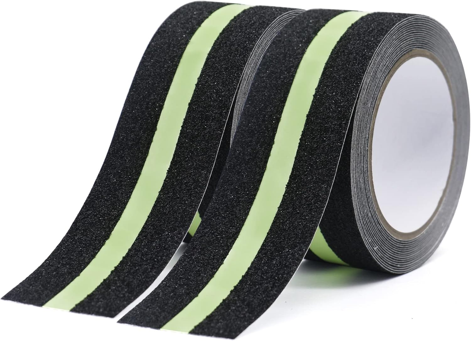 BOMEI PACK anti Slip Grip Tape, Non-Slip Traction Tapes with Glow in the Dark Reduce the Risk of Slipping for Indoor or Outdoor Stair Tread Step and Other Slippery Surfaces,50Mm*5M,2 Rolls Pack