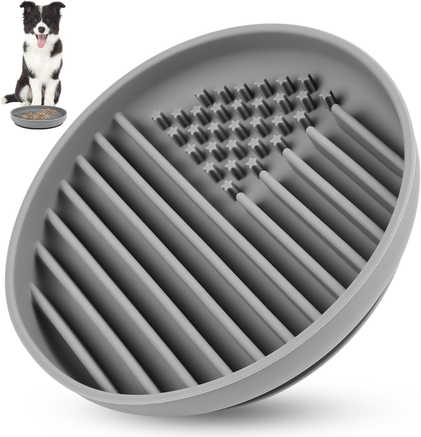 Slow Feeder Dog Bowls | Silicone Maze Feeding Bowls | Fun Maze Bloat Stop Dog Feeding Bowl | Dog Puzzle Lick Mat to Slow Eating | for Large, Medium and Small Breed Dogs image number 3
