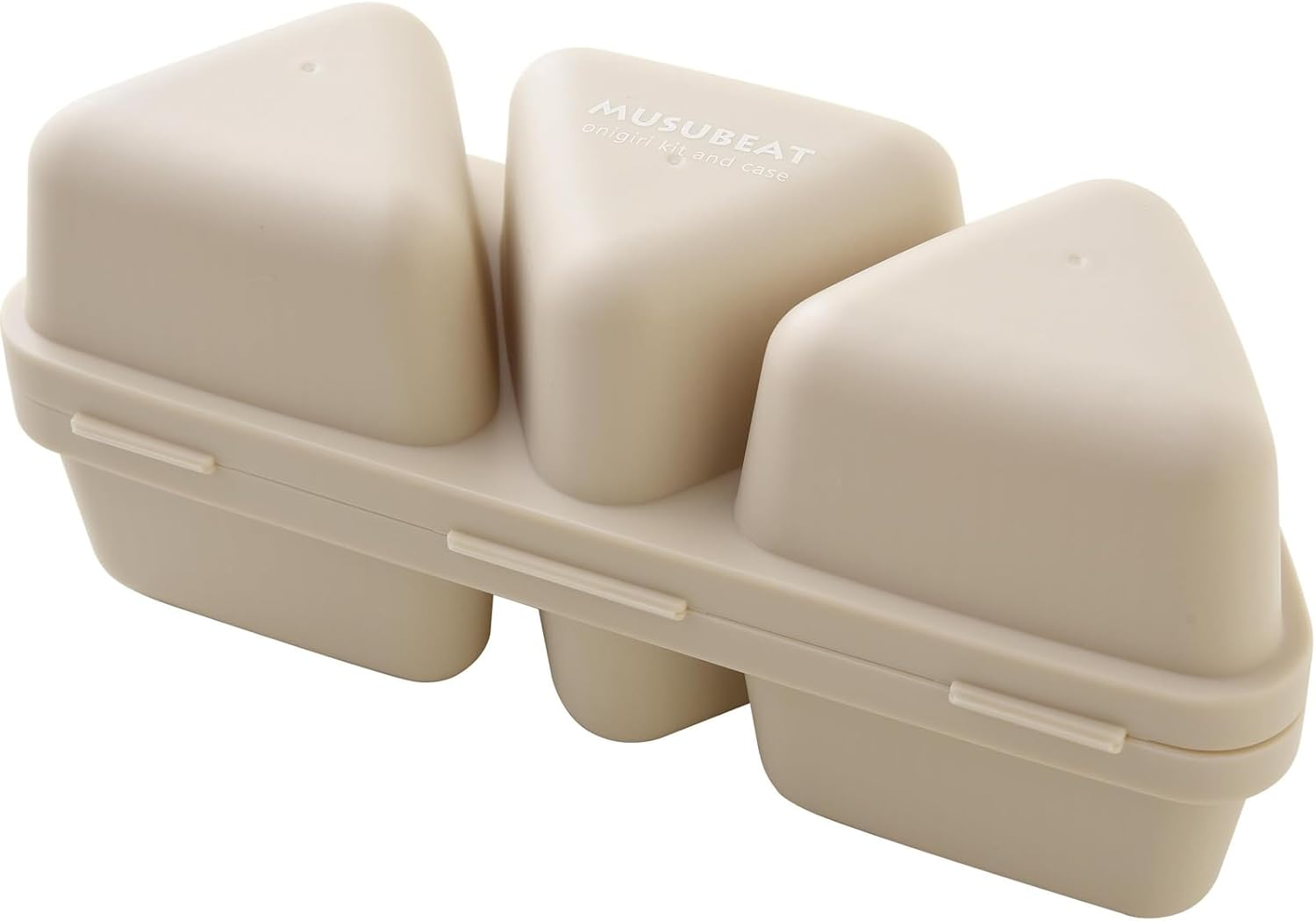 Ernest A-77371 Rice Ball Case, Bento Box (Side Dishes OK), Rice Ball Mold (Easy Onigiri Kit & Case, Musbeat), Popular Brand of Major Restaurants, Beige,