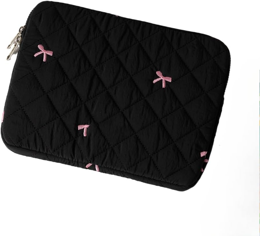 Cute Bow Graphic Carrying Laptop Bag Y2K Preppy Laptop Sleeve Case Bag Kawaii Pad Computer Protect Case Pouch (13-14 Inch,Blue)