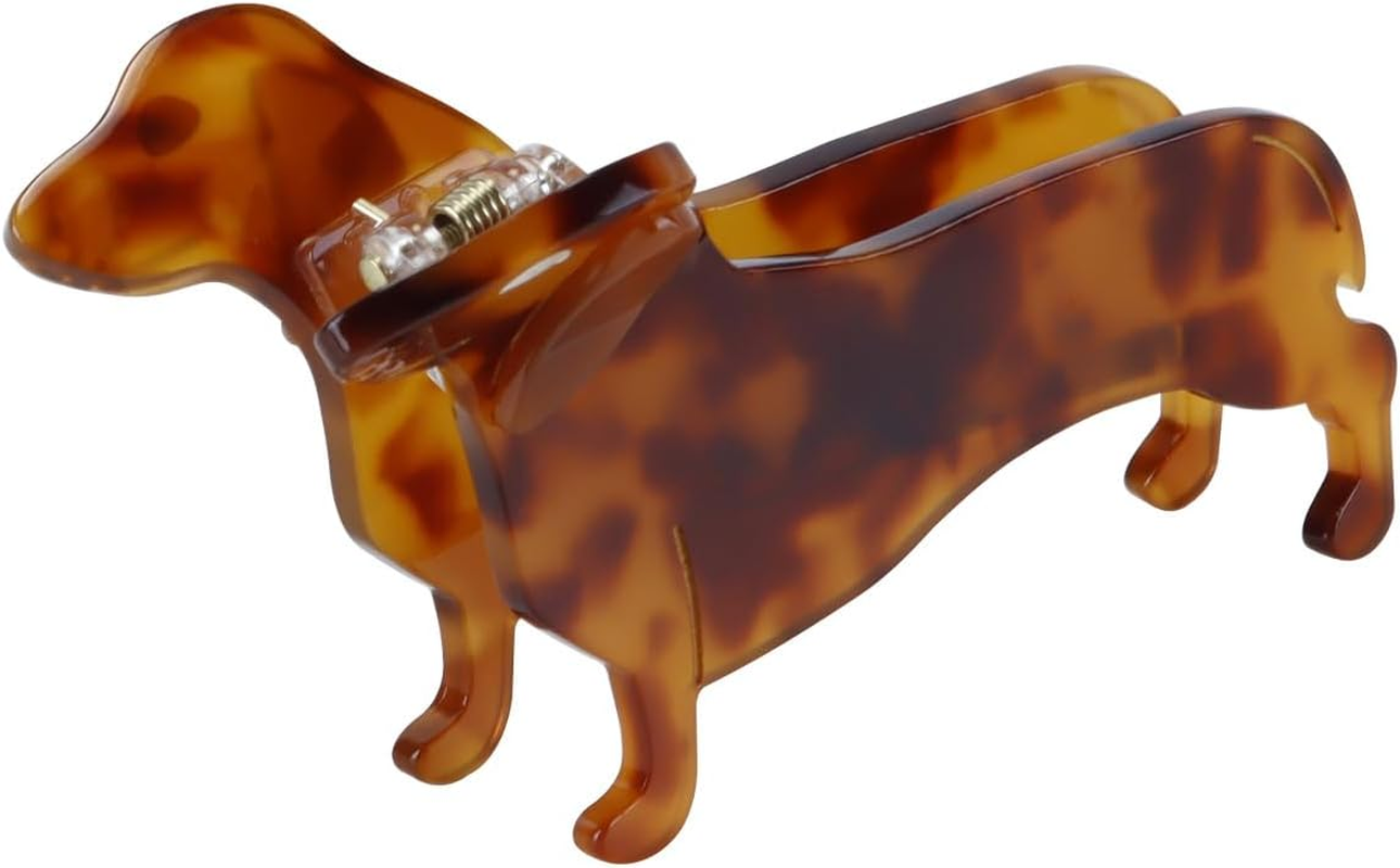 Enwye 4Pcs Dachshund Dog Hairpins, Cute Sausage Dog Shaped Hair Clip, Non Slip Dachshund Hair for Stylish image number 3
