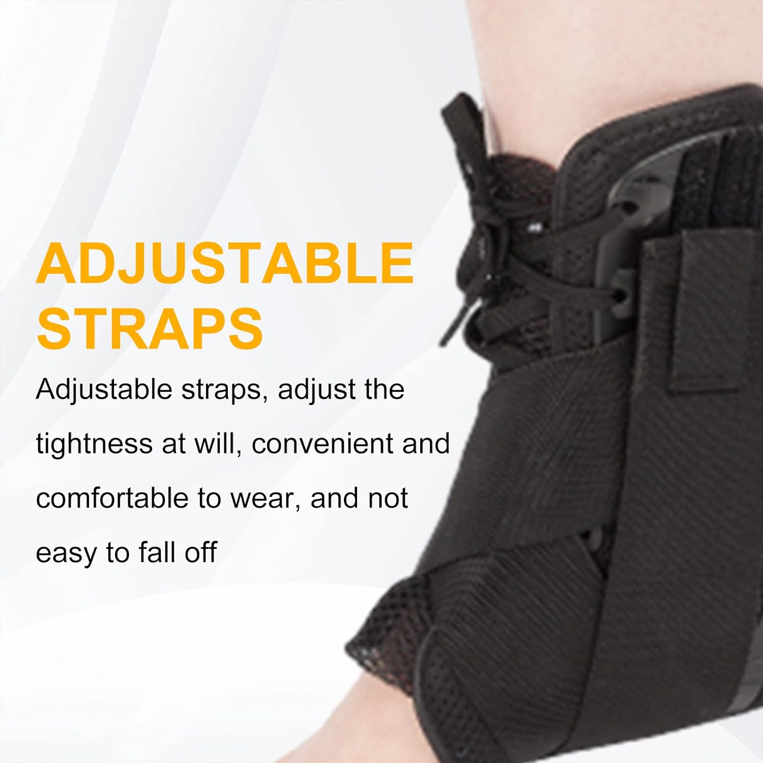 Ankle Braces for Men and Women, Lace up Ankle Support Brace for Sprained Ankle, Tendinitis, and Muscle Pain Relief,Adjustable Ankle Brace Stabilizer for Basketball, Volleyball, and Sports Injuries (S)