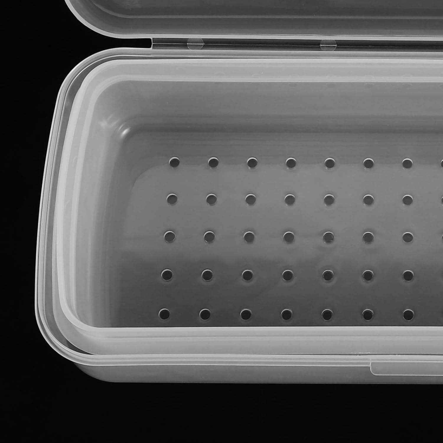 DECHOUS Nail Tool Cleaner Box: Dual-Layer Nail Tool Sterilizer Box with Detachable Insert Case - Manicure Transparent Case for Beauty Salons Organizing Cleaning image number 1