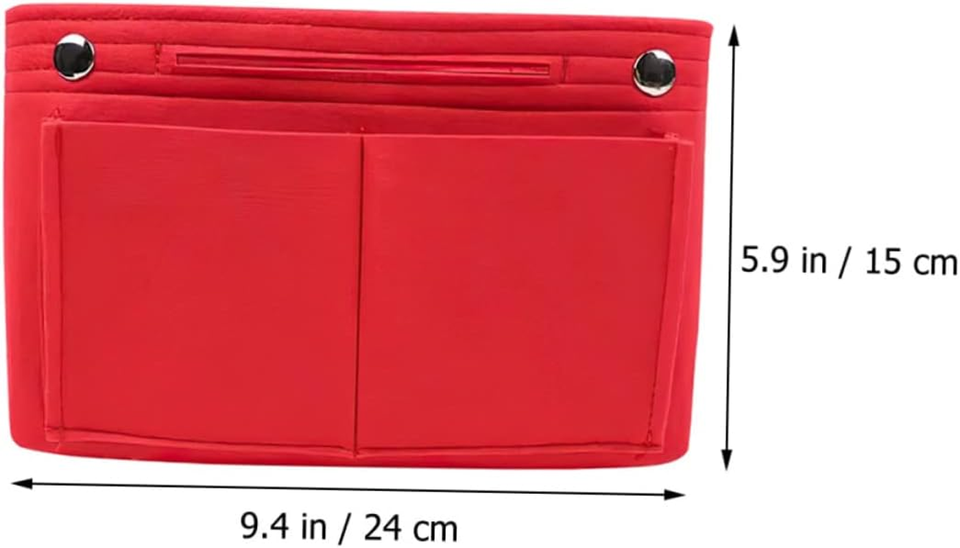 STOBAZA 4Pcs Purse Organizer Insert Felt Handbag Organizer Insert Tote Bag for Travel Storage Bag image number 6