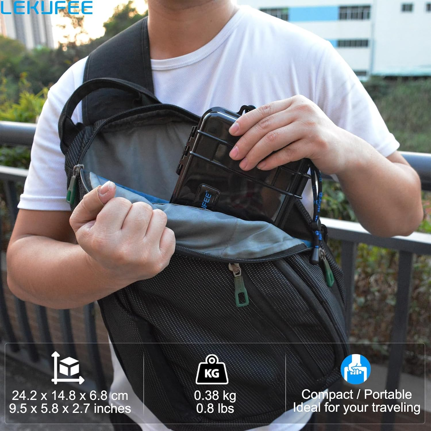 Lekufee Portable Waterproof Hard Case for Insta360 X5 / X4 / X3 Camera and Accessories(Case Only) image number 6