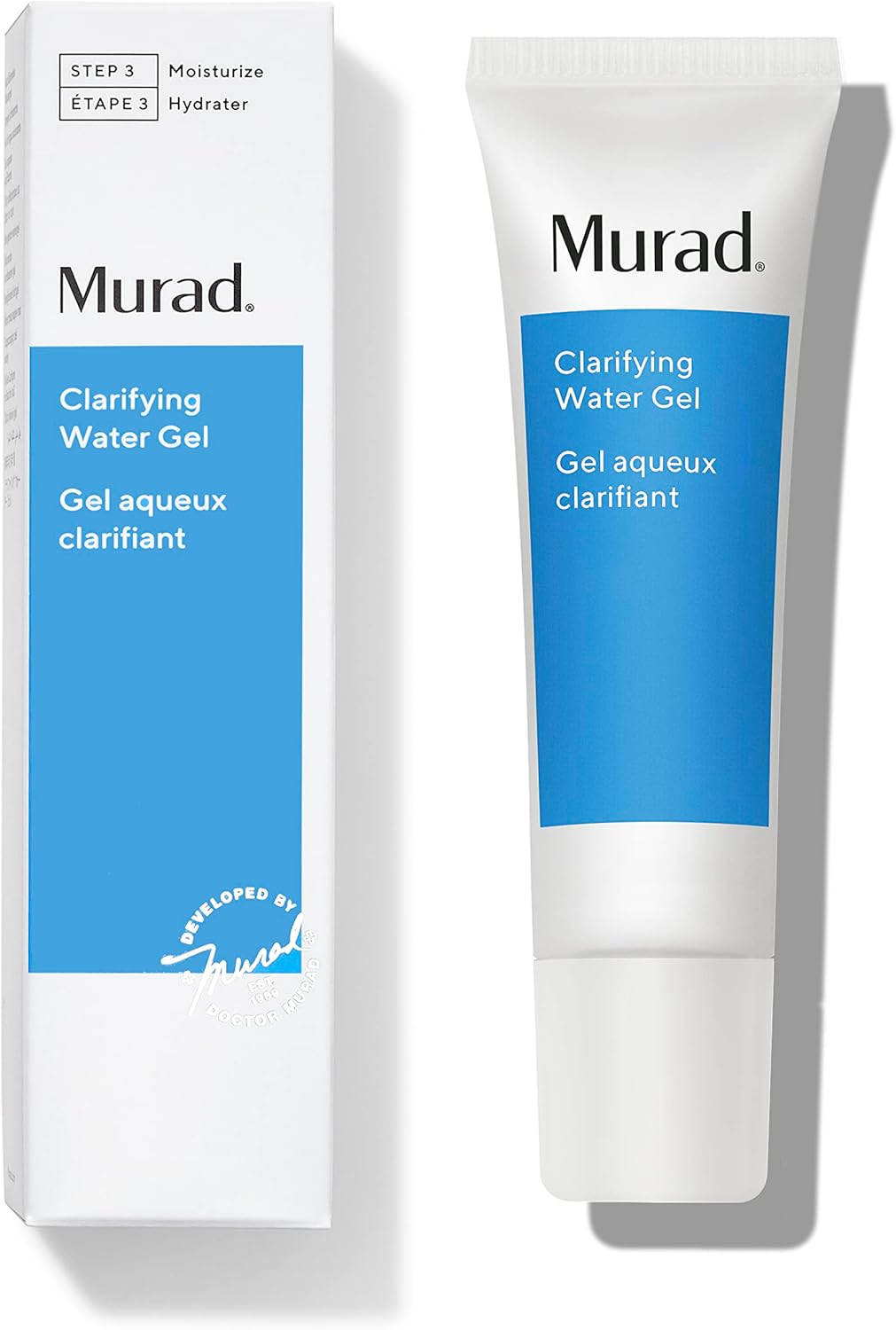 Murad Clarifying Water Gel - Oil-Free Face Moisturiser 60 Ml, Lightweight Hydrating Water-Gel with Salicylic & Hyaluronic Acid for Blemish-Prone, Oily & Combination Skin