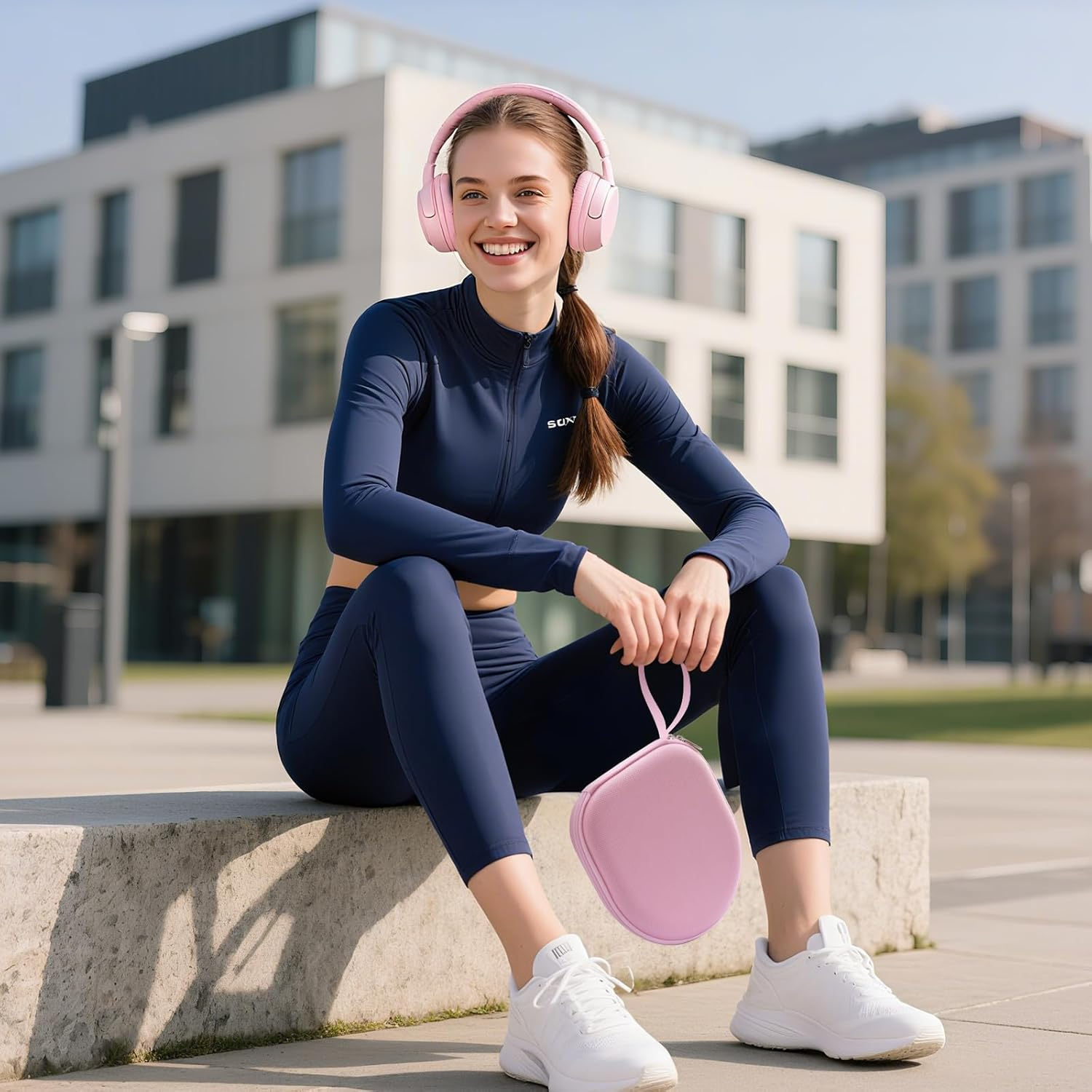 Case Compatible with Tune 520BT 510BT 720BT 770NC 670NC, Sony WH-CH720N WH-CH520 Noise Canceling Wireless Headphones, Portable Travel Headphone Case (Pink) - Purple image number 6