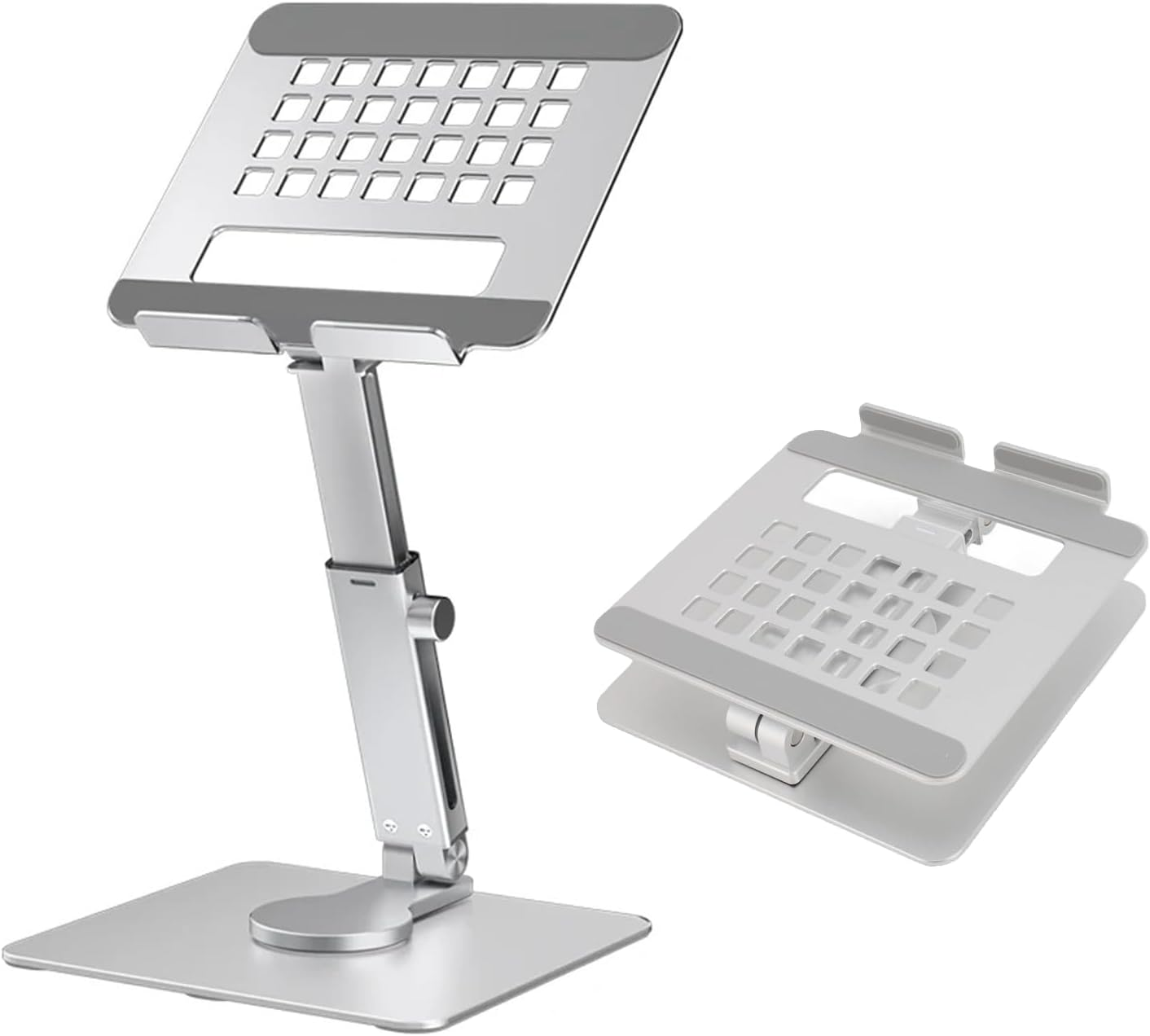 Tablet Stand, Adjustable Foldable Aluminum Alloy up to 14 Inch Tablet Holder, Computer Office Desk Accessories for Tablets, Phones image number 6