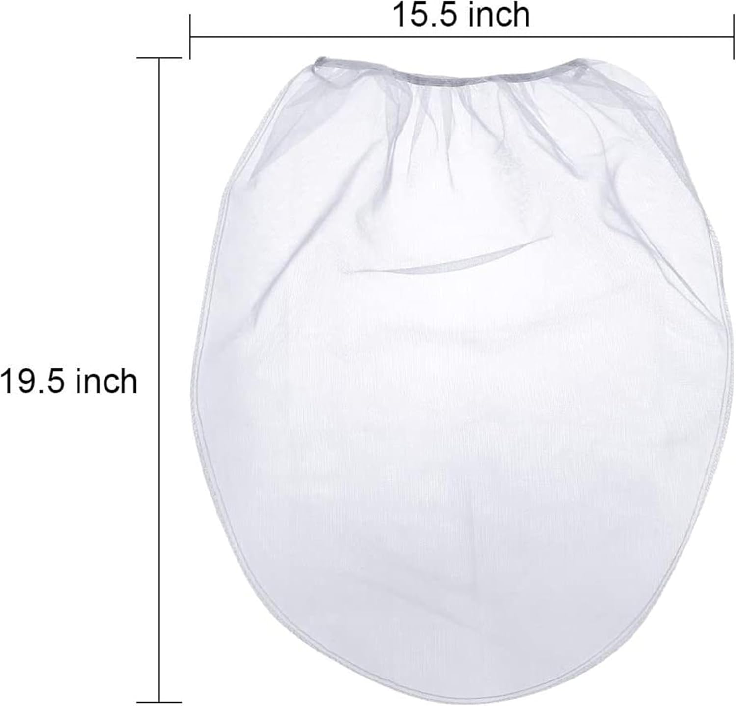 5 Pcs White Fine Mesh Paint Strainer Bags with Elastic Top - Heavy Duty Paint & Liquid Filter Bags for 5 Gallon Buckets - Ideal for Painting, Gardening & Industrial Filtration image number 3