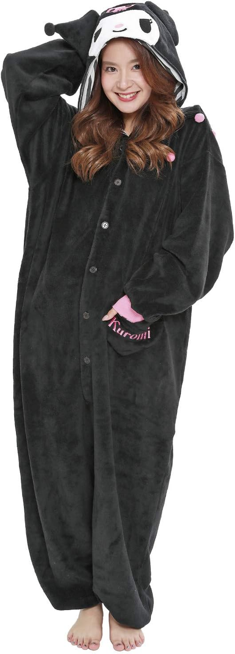 Sazak Character Fleece Onesie, One Size Fits Most, Sanrio Chromi image number 5