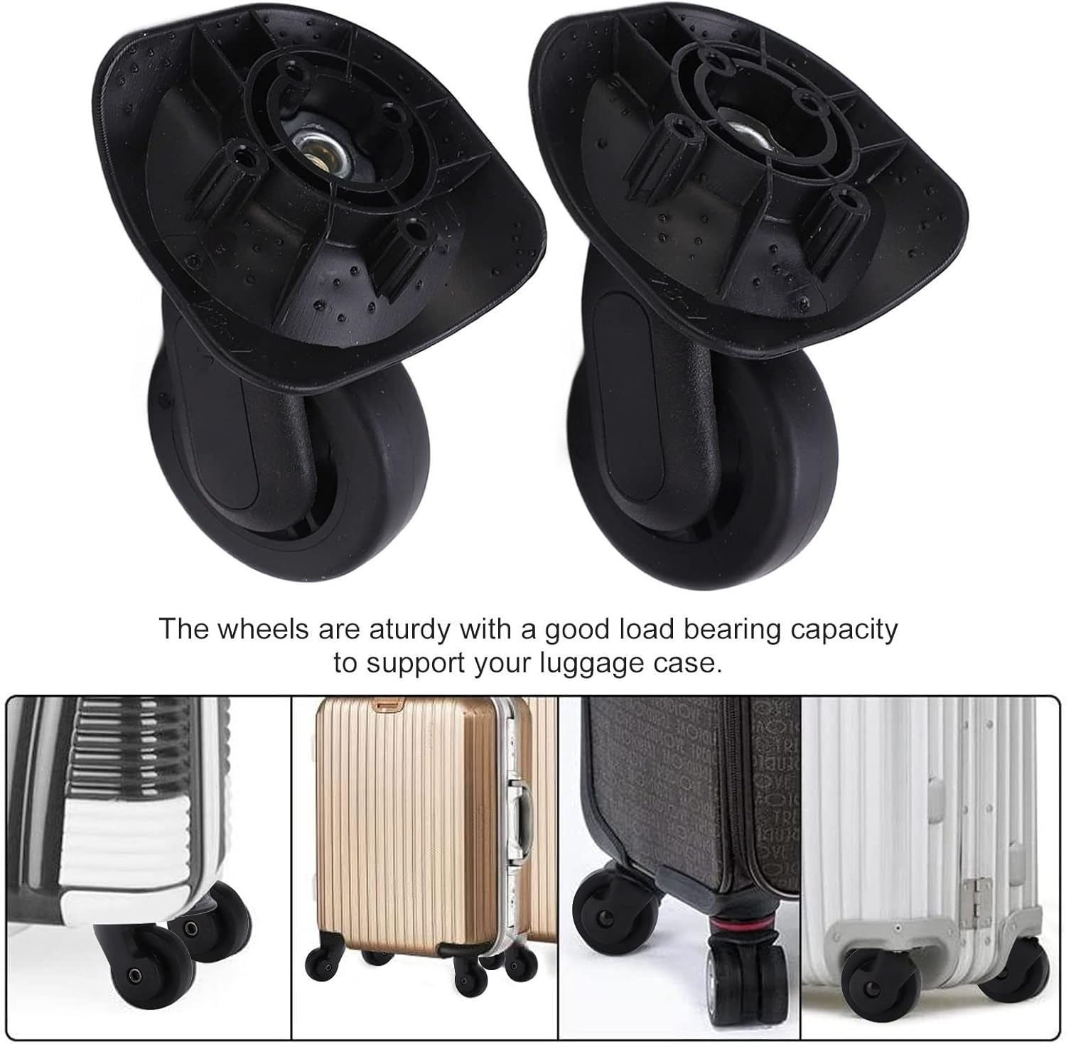 ANKROYU A84 Suitcase Replacement Casters, Niversal Outdoor Suitcase Wheel, Suitcase Replacement Wheel, Luggage Replacement Wheel for Suitcase Repair Part Replacement image number 4