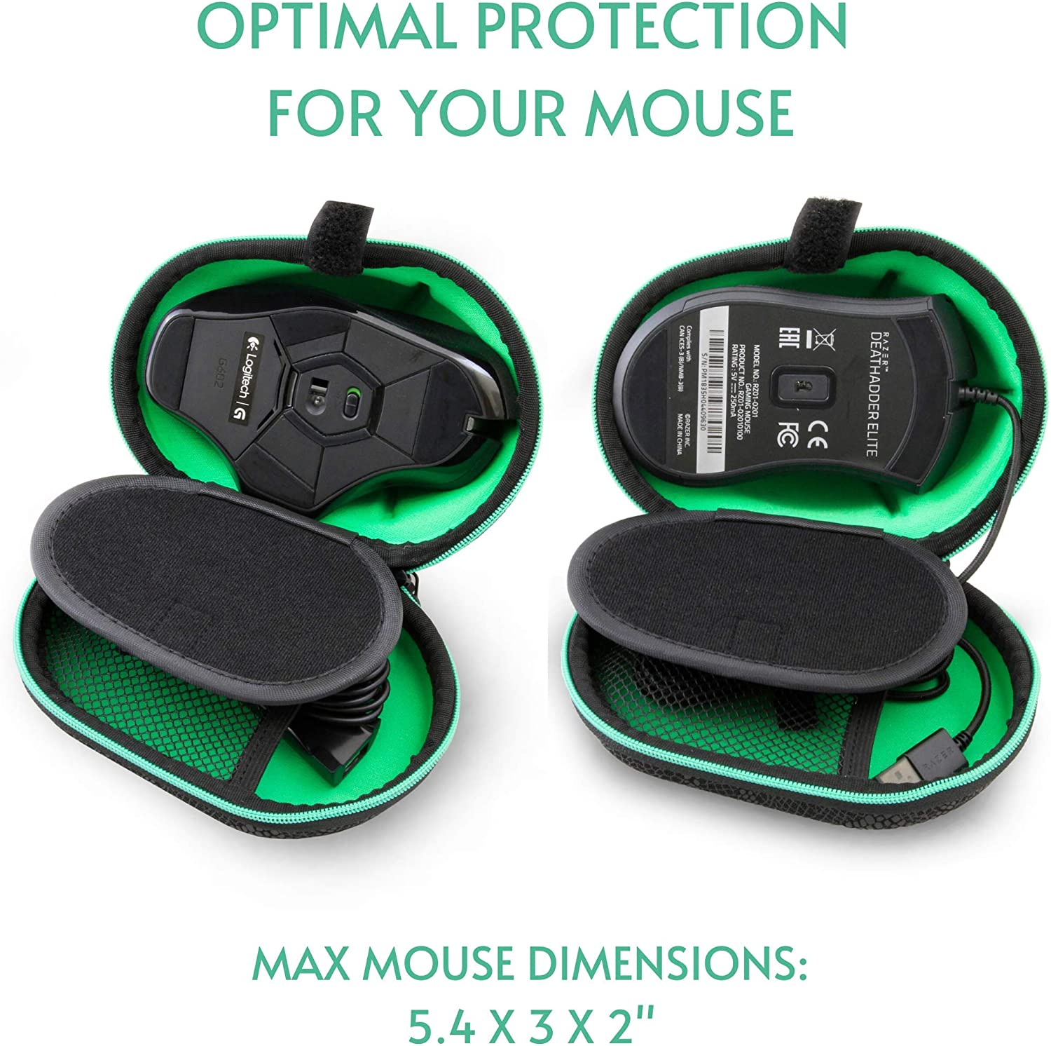CASEMATIX Esports Mouse Case for Gaming Mice Compatible with Logitech G Pro, MX Master 3, Razer Basilisk X, Mamba, Deathadder Elite, Naga Trinity, Viper and More image number 2