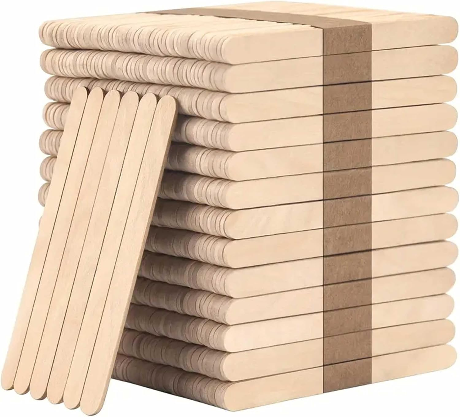 1000Pcs DIY Paddle Pop Sticks, Wooden Playhouse, Ice Cream, and Coffee Stirring, Furniture Set for Kids, Chairs, Tables, Birthday Parties 11.4Cm*1Cm