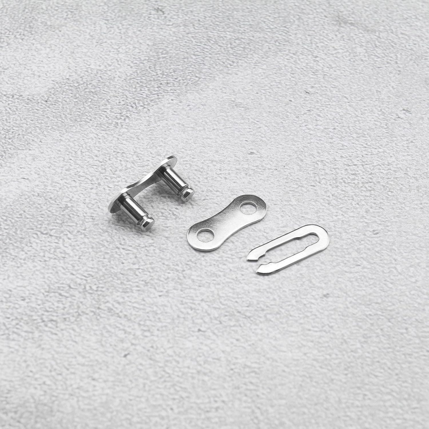 Emagtech 10 Pairs Single Speed Removable Quick Split Chain Link Bicycle Chain Connector Missing Link Jointing Link for Single Speed Chain Carbon Steel image number 1