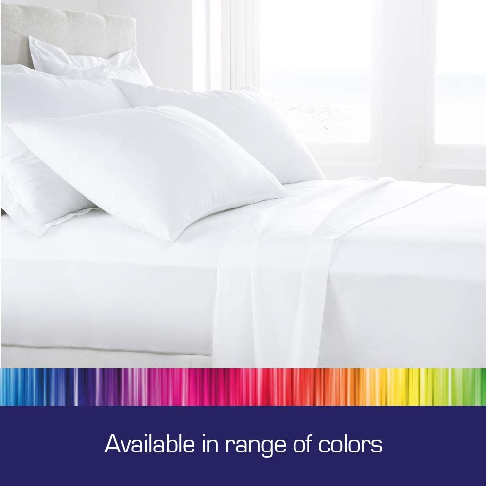 Luxor Linen Luxor 1000TC Egyptian Cotton Sheet Set (Flat Sheet, Fitted Sheet, Two Pillowcases), Black, Double image number 2