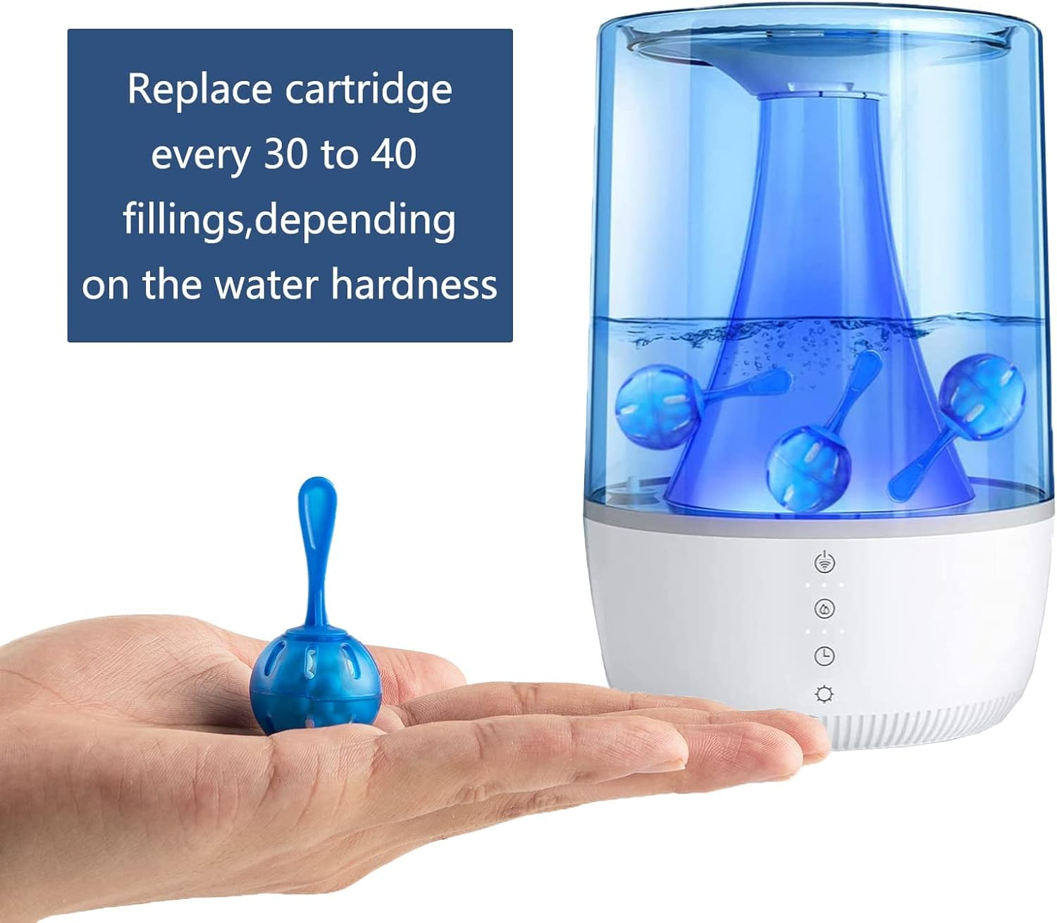 WANGCL 10 Pcs Humidifier Cleaning Ball for Demineralization, Works in All Humidifiers and Aquariums, Cleans Water, Eliminates White Dust and Odor image number 2