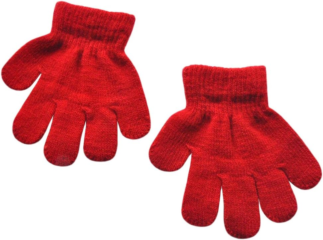 Baix Toddler Boys and Girls Winter Knitted Writing Gloves, 1-3 Years Old - Black image number 4