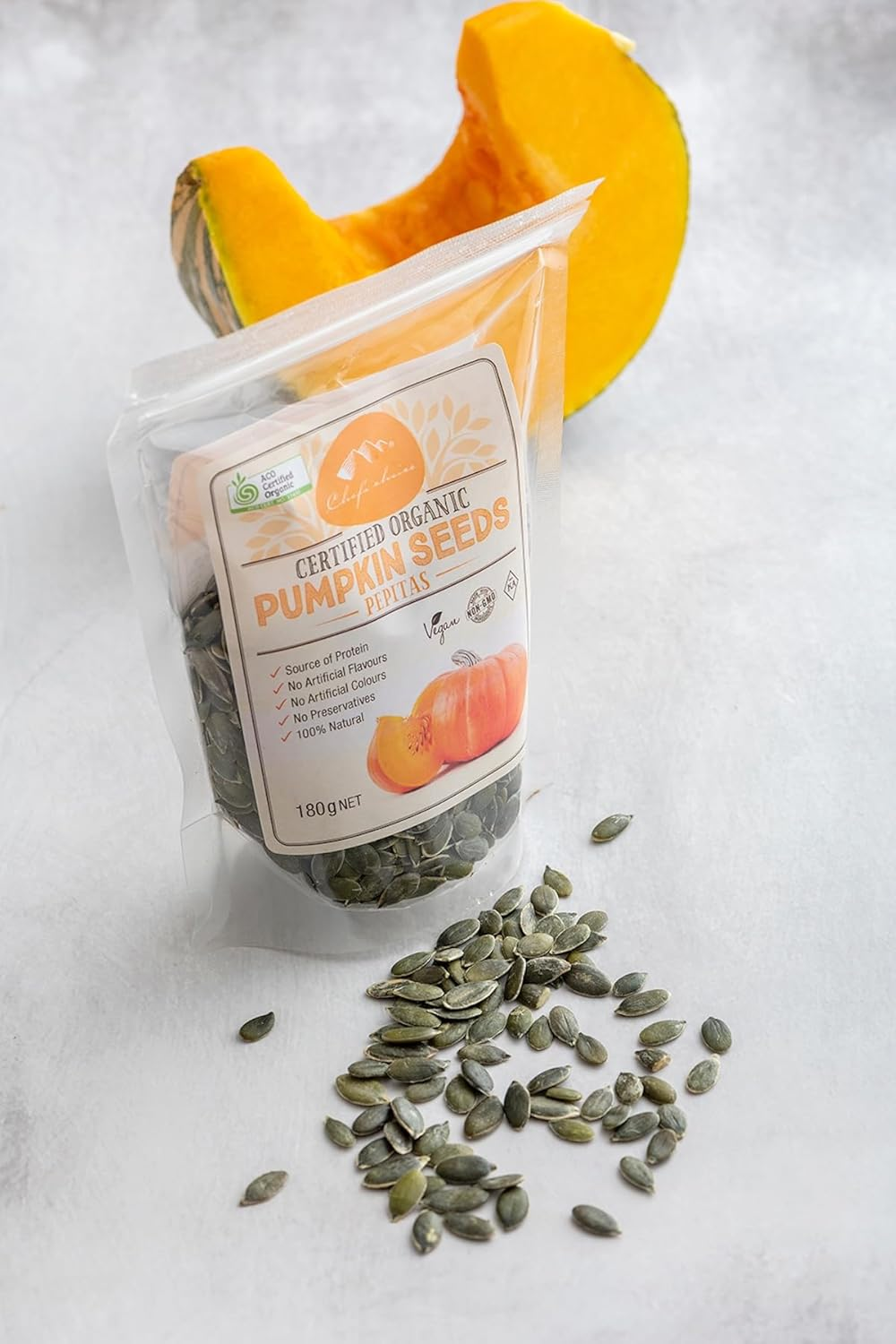 Chef'S Choice Organic Pumpkin Seed Kernals (Pepitas) 180 G image number 2