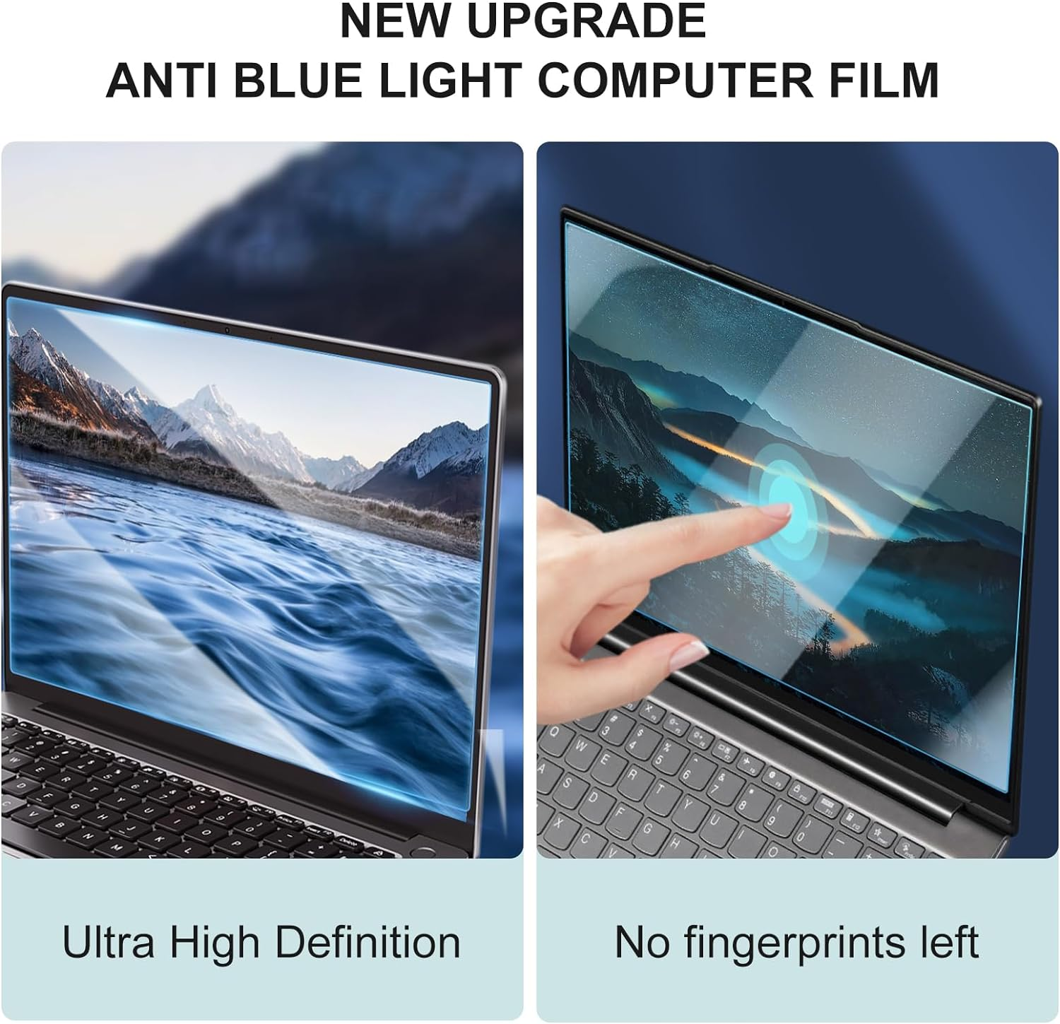 2 Pcs 15.6-Inch Laptop Screen Protector, Blue Light Blocking Screen Film for Display 16:9 Anti-Glare Film Matte, Anti-Fingerprint (15.6Inch（16：9）345 * 194Mm) image number 3