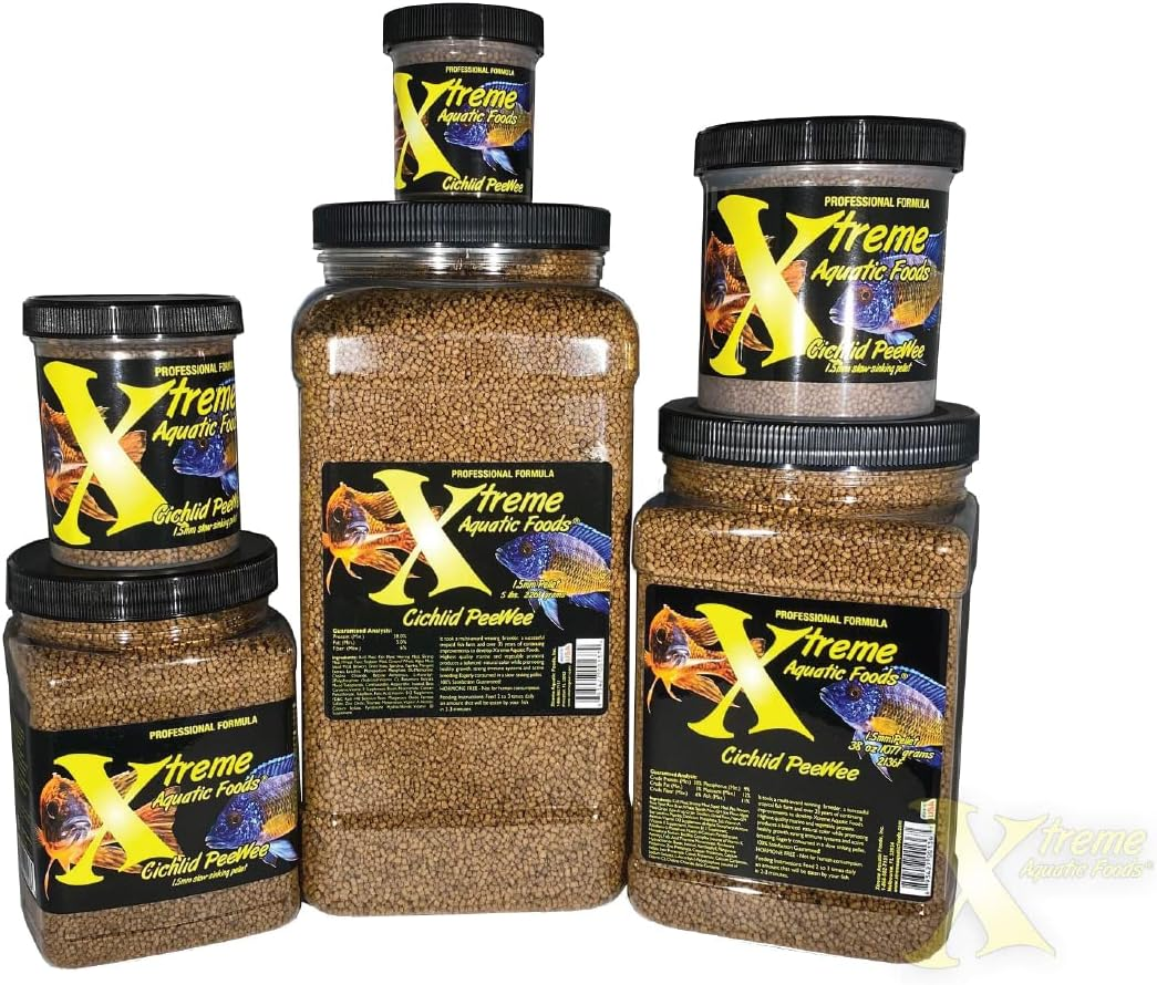 Xtreme Aquatic Foods Cichlid Peewee 1.5Mm Slow-Sinking Pellets 2041 Grams (72Oz)