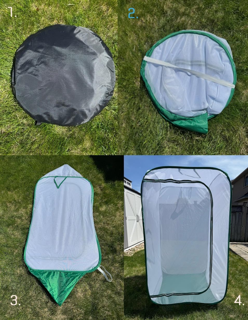 Sherfire 1.5M (59") Mesh Enclosure for Potted Plants - Large/Tall Pop-Up Tent, Collapsible, Durable Mesh, Pest Protection - Includes Storage Bag and Handy Pair of Gardening Gloves image number 2