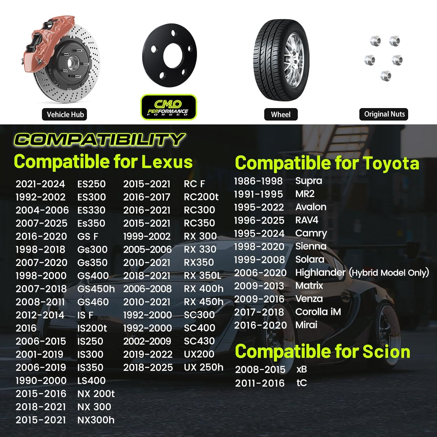 Customadeonly 5Mm Black Hubcentric Wheel Spacers 5X114.3 Compatible for Lexus ES300 350, GS300 350 430,IS250 300 350,LS400 430 460,RC300 350, Camry Highlander Tacoma, Tc Xb (4Pcs 60.1Mm M12X1.5) image number 5