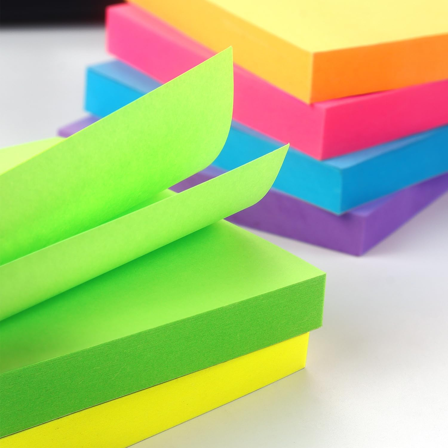 Sticky Notes 3X3 Inch Bright Colors Self-Stick Pads 6 Pads/Pack 100 Sheets/Pad Total 600 Sheets image number 6