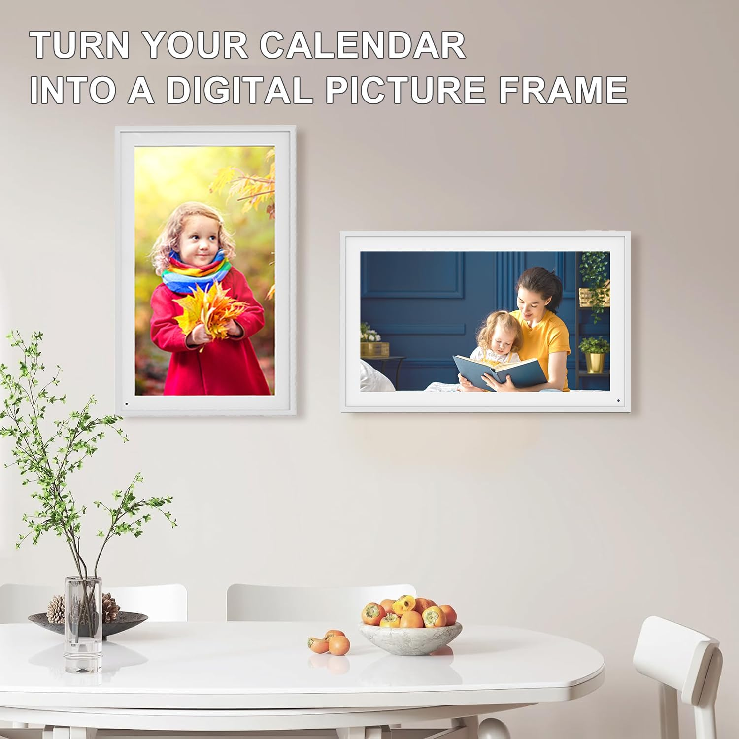 Digital Calendar 15.6Inch Smart Calendar & Full HD Chore Chart & Electronic Calendar for Home, Smart WIFI Touchscreen Interactive Display for Family Schedules, Wall-Mounted (15.6 Inch White) - 15.6 Inch White image number 2