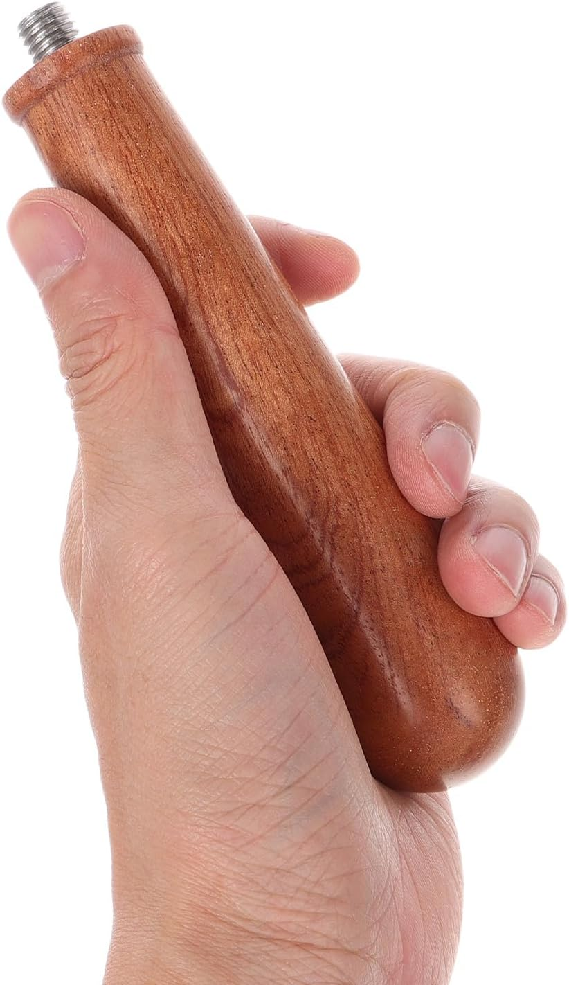 OSALADI Wooden Portafilter Handle M10 Wenge Coffee Machine Accessory Bottomless Espresso Handle Replacement for Cafe and Home Bar Use