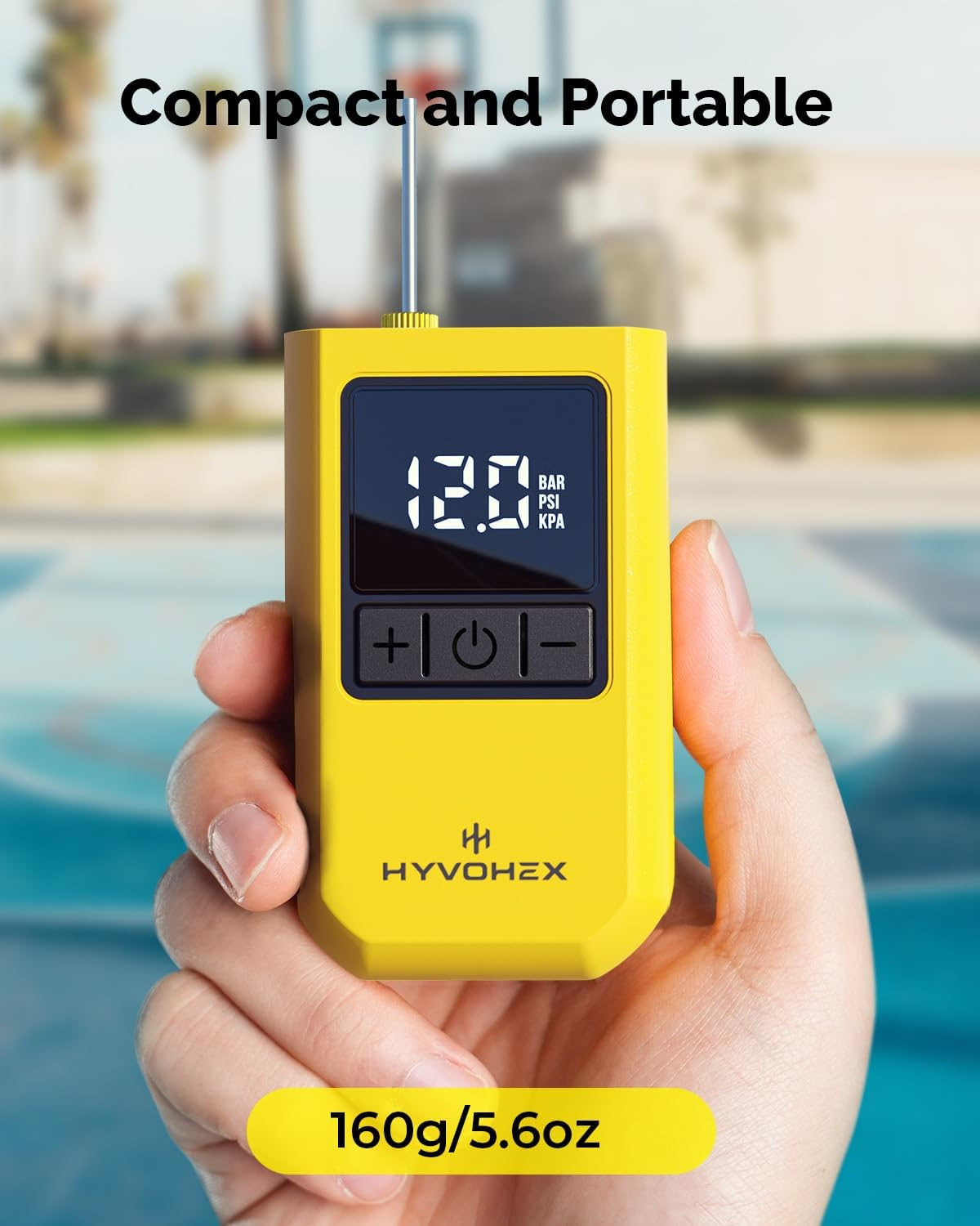 Ball Pump for Sports Balls, Portable Electric Basketball Pump Ultra Fast Inflation, with Digital LED Display Air Pump for Balls, Preset Pressure with Ball Needle for Soccer, Volleyball image number 2